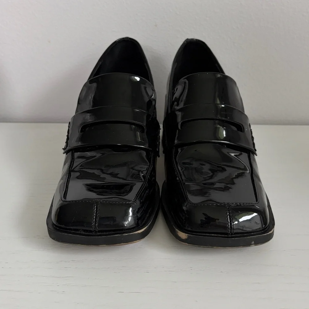 Zara patent  Black Loafers - Picture 6 of 8